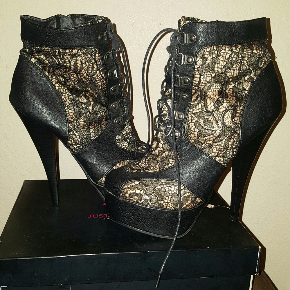 LACE stiletto Boots